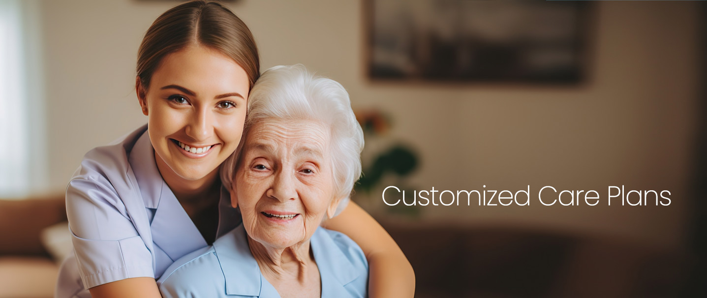 photo of two women smiling showing hospice care